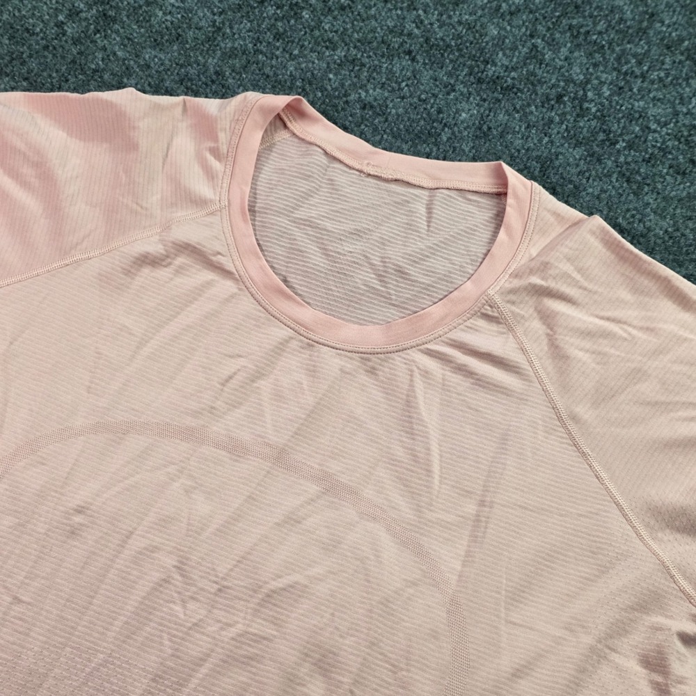 Lululemon Swiftly Tech SS 2.0 Shirt Pink Workout Running Top Size 12 Womens - Picture 2 of 9
